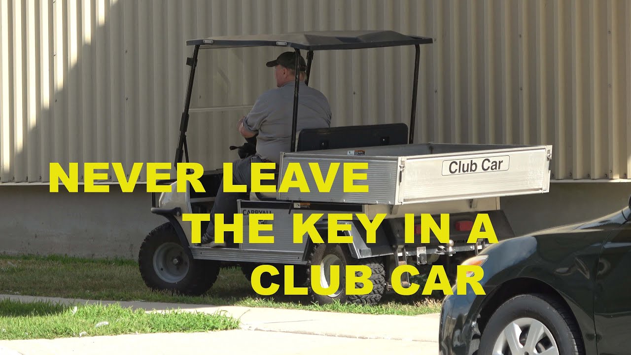 1ST AMENDMENT AUDIT SECURITY GUARD LEAVES KEY IN CLUB CAR YouTube