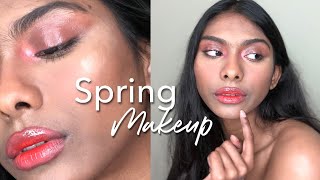 Glowy Coral Spring Makeup Tutorial 2021 |  Dewy & Fresh Glass Skin Look