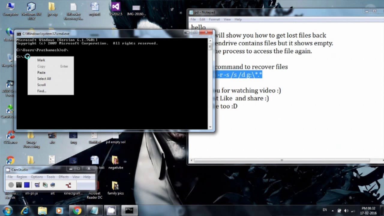 pen drive showing empty pen drive showing empty
