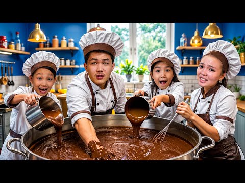 ШОК!🤯 БІЗ ЕҢ ҮЛКЕЕЕН ШОКОЛАДТЫ ЖАСАДЫҚ 😱🍫 100 ШТУУУК…