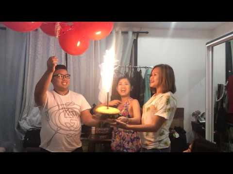 Birthday Surprise Balloon Explosion