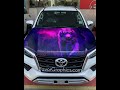 Purple Tiger Car Hood Wrap Self-adhesive Vinyl Sticker Decal