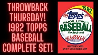 ICONIC 1982 TOPPS BASEBALL SET REVEAL! #throwbackthursday