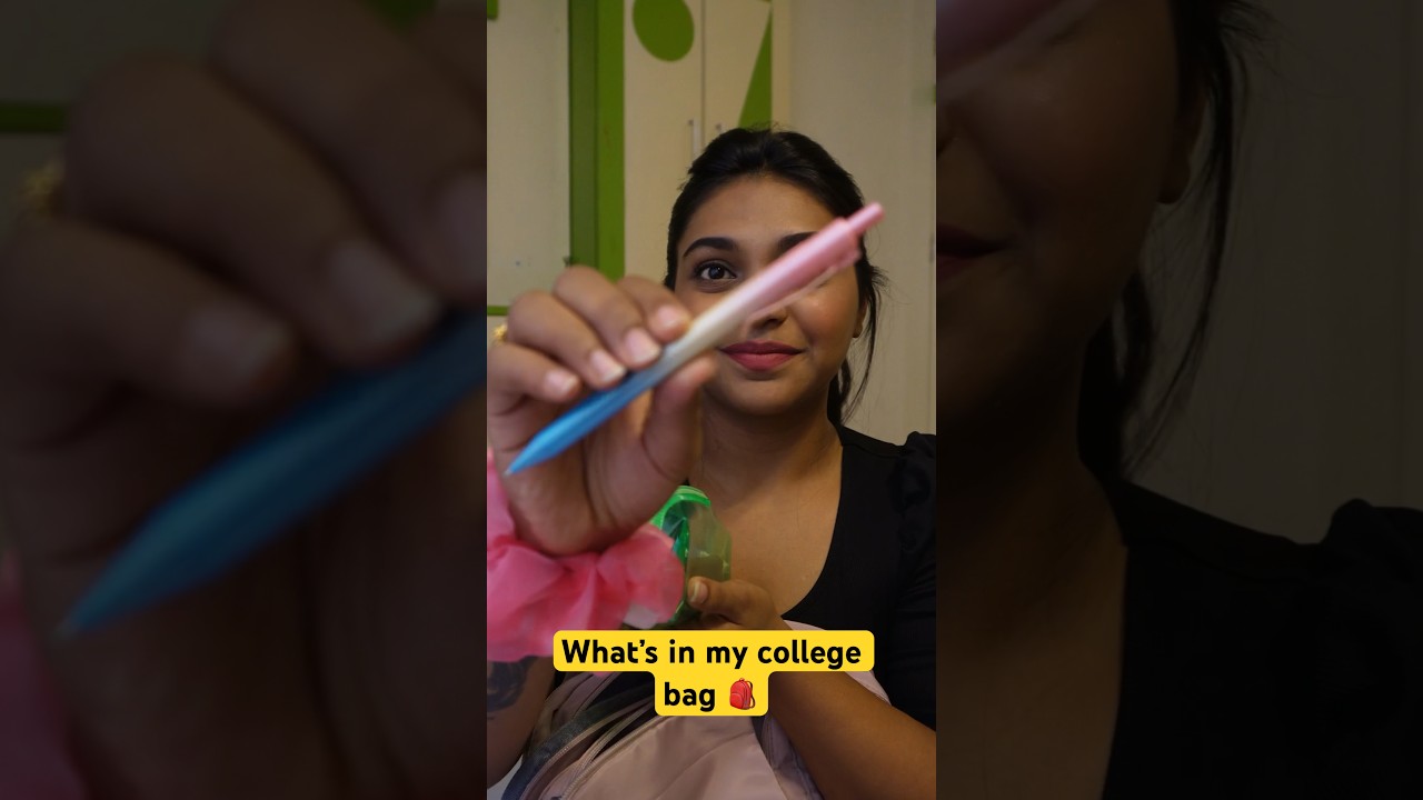 What&rsquo;s in my college bag 🎒 #youtubeshorts #ashortaday #shortsfeed #whatinmybag