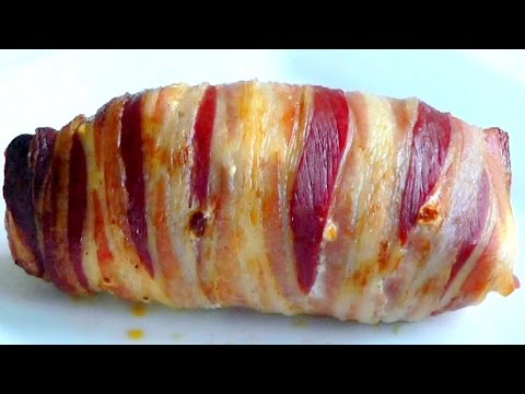 BACON WRAPPED CHICKEN Stuffed with Cheese How to cook recipe