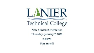 Information New Student Orientation 1/7/2021 2PM Update