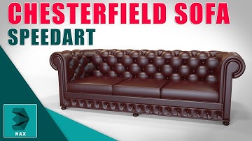 Timelapse 3DSMAX Modeling - Chesterfield Sofa Modeling Speedart