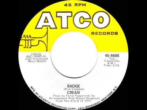 1969 Cream - Badge (mono 45)
