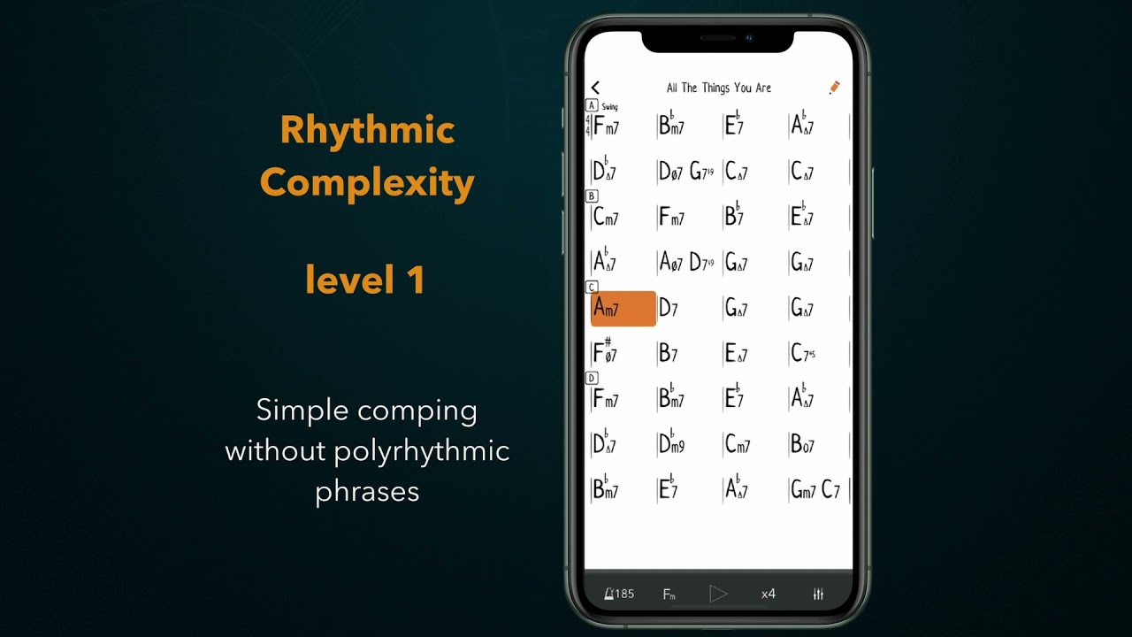 Rhythmic Complexity Level 1 Jam Session Mode - Genius Jamtracks for iOS