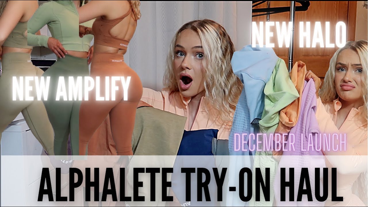 ALPHALETE NEW AMPLIFY & HALO LEGGING TRY ON HAUL & REVIEW