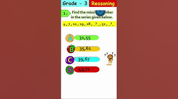 [Logical reasoning in Tamil] Find the missing number in the series  [Grade 3] #shorts