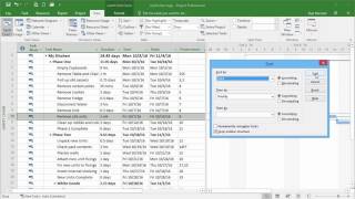 Microsoft Project 2016 Tutorial - An Introduction to Sorting and Filtering Tasks
