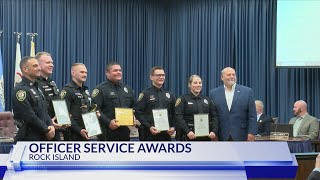 Rock Island police officers receive service awards