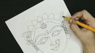 Navratri Special Drawing // Part:1 // outline screenshot 1