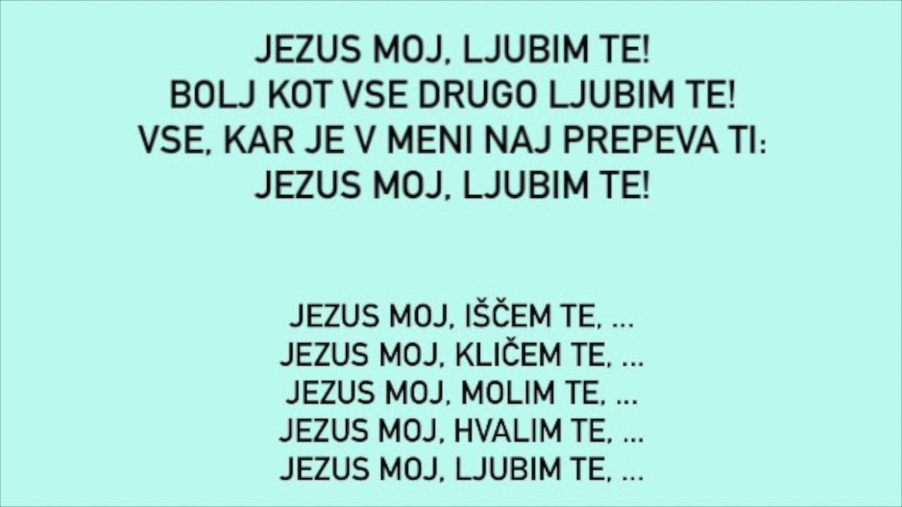 Jezus moj ljubim te