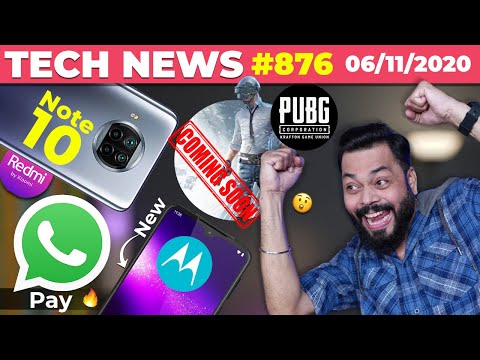 PUBG Is Coming Back,Redmi Note 10 Series Full Specs,WhatsApp Pay,New Moto Phone,Mi 11 Launch-#TTN876
