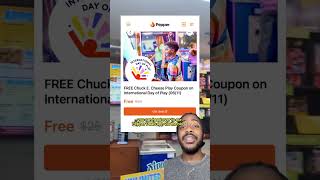 FREE 1-Day Pass at Chuck E. Cheese!! #internationaldayofplay #freebies #coupon