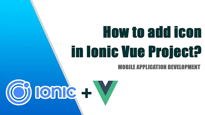 How to add icon in Ionic Vue project?