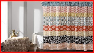 Lush Decor 16T000209 Bohemian Striped Shower Curtain Colorful Bold Design, 72" x 72"
