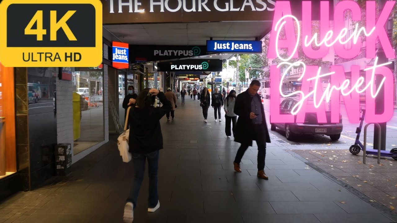 Walk in Downtown Auckland | Queen Street | Vacant Shops | 4K