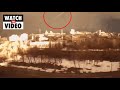 Security camera captures Russian strike in Kharkiv, Ukraine