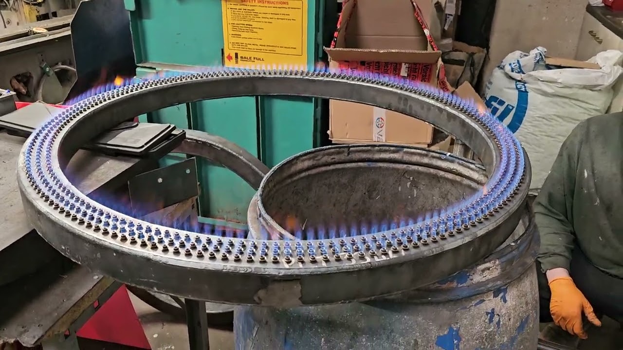 High output gas ring burner. Natural gas and air. Manufactured in the UK by Stedmark Limited.