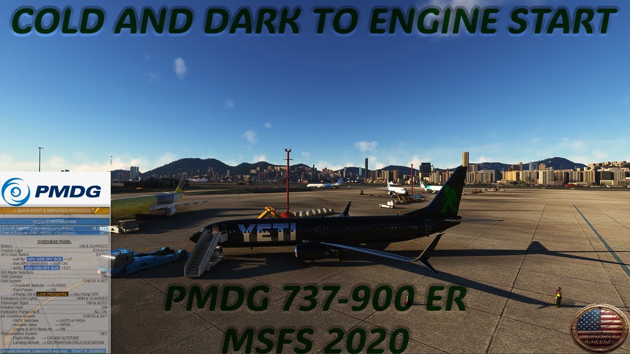 Cold and Dark to Engine Start PMDG 737 900 MSFS 2020 - YouTube