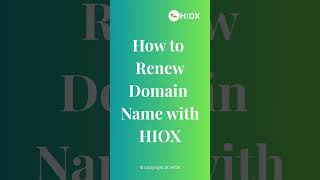 Quick Domain Renewal Trick on HIOX 🚀 #domainrenewal #renewal