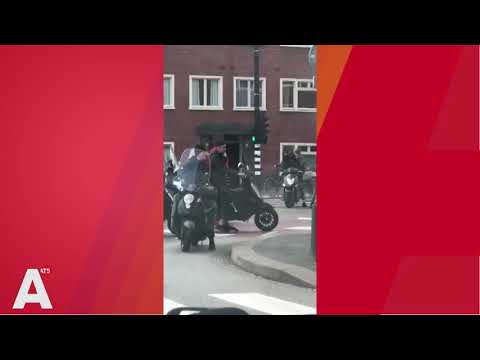 Groep scooterrijders misdraagt zich in West
