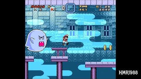 SMW Custom Level - Peppermint Peaks Ghost House