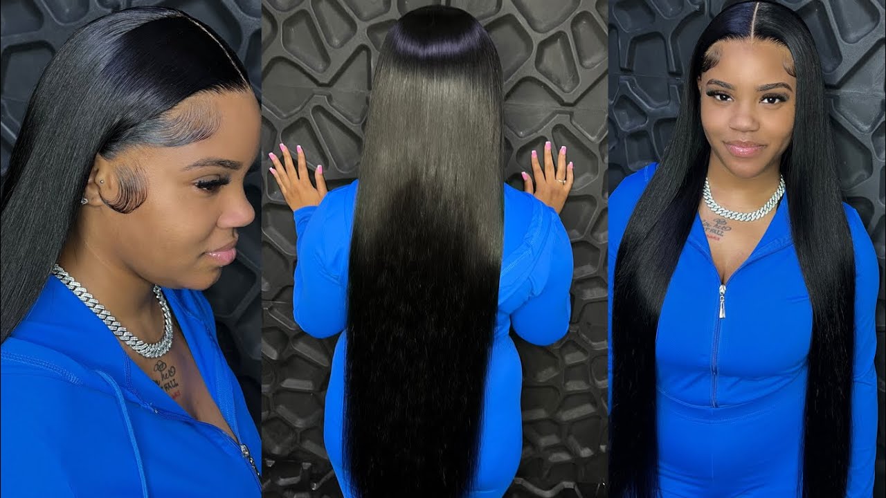 32 Inch Buss Down Wig Seamless Install + Baby Hairs, No Plucking