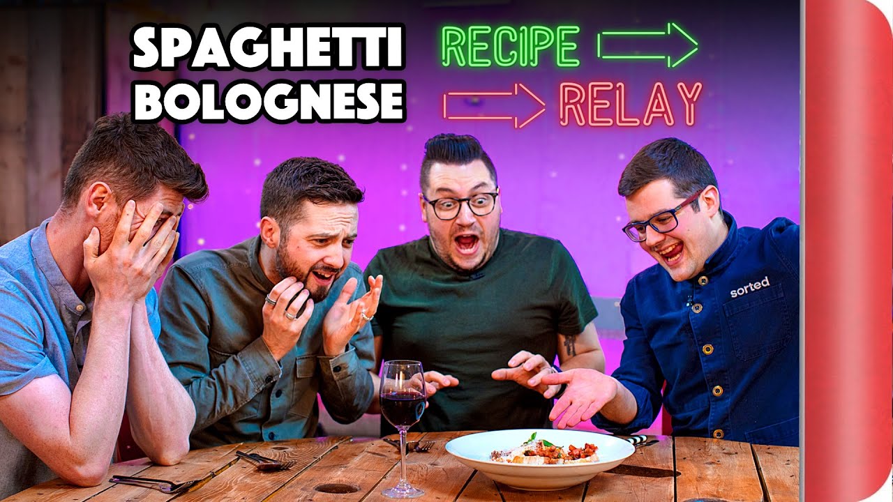 SPAGHETTI BOLOGNESE Recipe Relay Challenge | Pass it On S2 E7 | Sorted Food