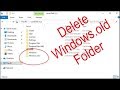 Delete Windows.old folder from Windows 10