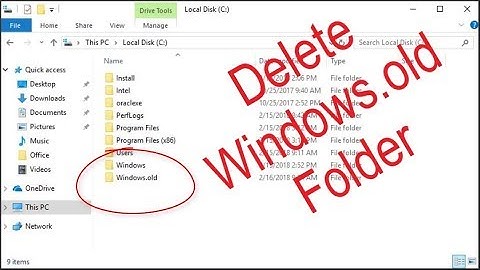 Delete Windows.old folder from Windows 10