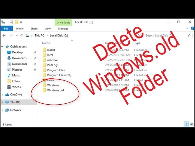 Is it normal to delete Windows old?