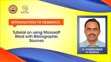 Tutorial on using Microsoft Word with Bibliographic Sources
