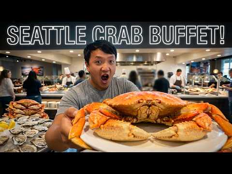 INSIDE the MOST EXPENSIVE All You Can Eat CRAB SEAFOOD Sunday BRUNCH BUFFET in Seattle!