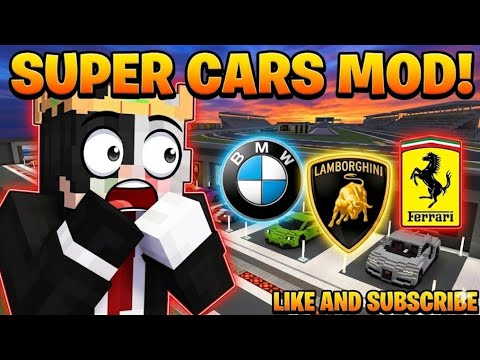 Oooo my god i testing  Lamborghini BMW Ferrari mod this card are realistic in Minecraft 🎉