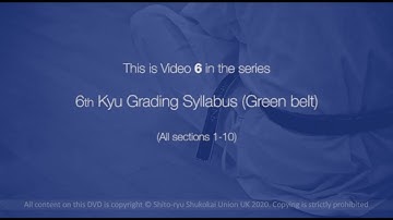 Grading Syllabus 6th Kyu