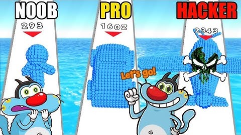 NOOB vs PRO vs HACKER | In Pixel Battle | With Oggy And Jack #2