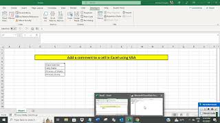 Add comment to a cell in Excel using VBA