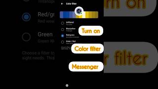 How to Turn On Color Filters on Messenger 🎨✨ | Customize Chats Easily #shorts   #viralvideo