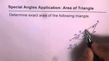 04 Area of Triangle With Special Angles Trigonometry