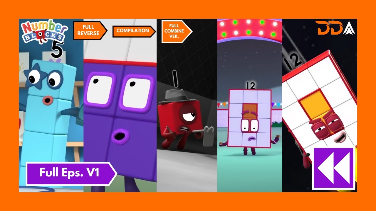Numberblocks Reverse Compilation: Full Eps. V1 | Reverse Video | Full ...