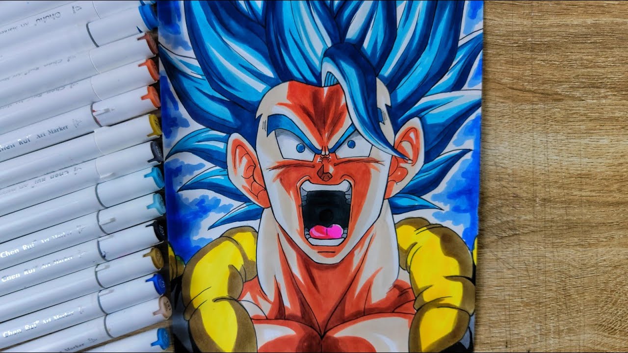 How to Draw Gogeta Super saiyan blue Rage🔥 Epic Drawing - YouTube