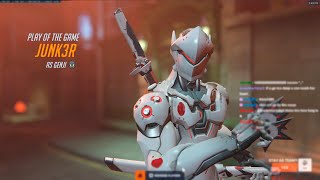 WHAT #1 GENJI ONE TRICK LOOKS LIKE IN OW 2  NECROS! POTG! OVERWATCH 2 SEASON 10 TOP 500
