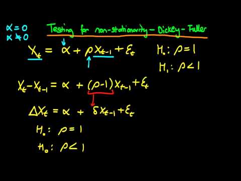 Dickey Fuller test for unit root