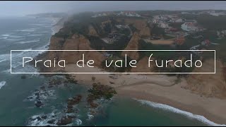 Praia do vale furado - Alcobaça Leiria - Portugal by drone 4k