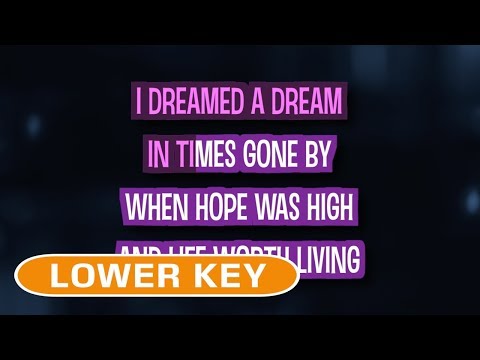 I Dreamed a Dream (Karaoke Lower Key) - Les Miserables