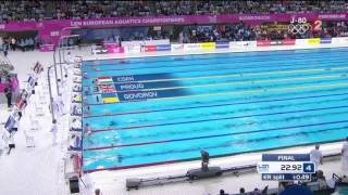 Андрей Говоров 50 butterfly LEN European Swimming Championship London 2016